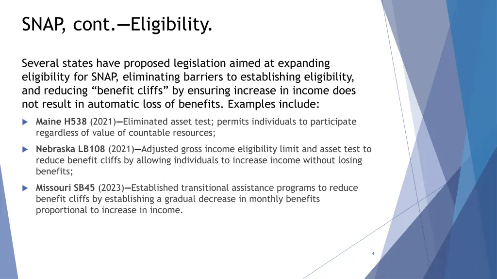 snap cont eligibility