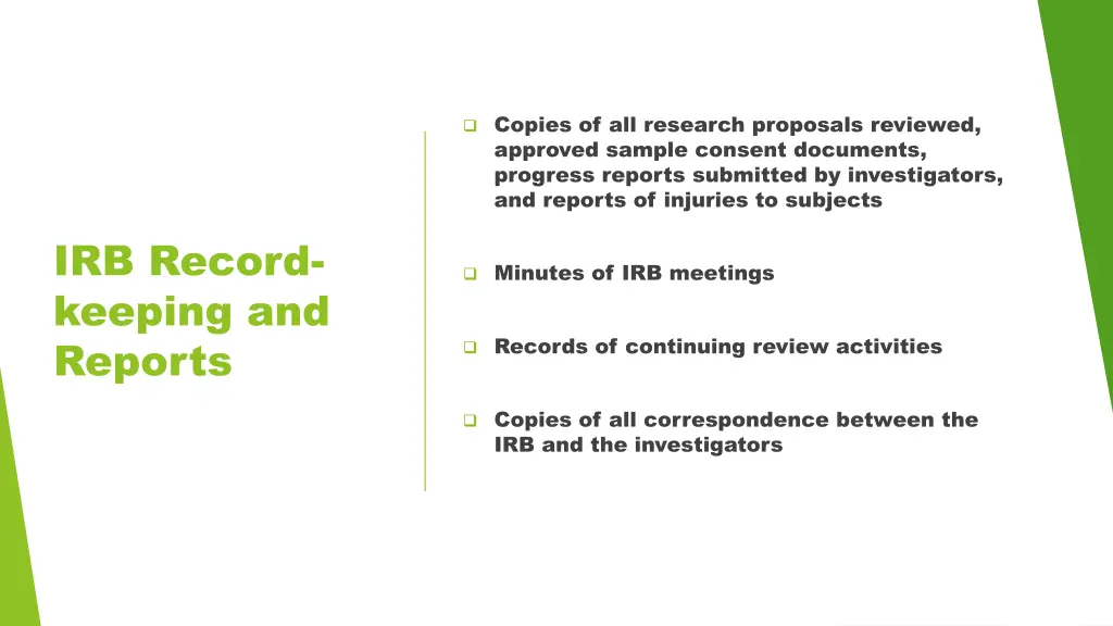 copies of all research proposals reviewed