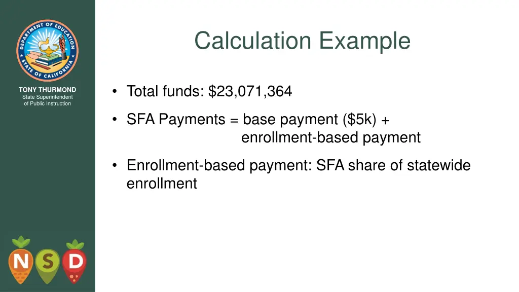 calculation example