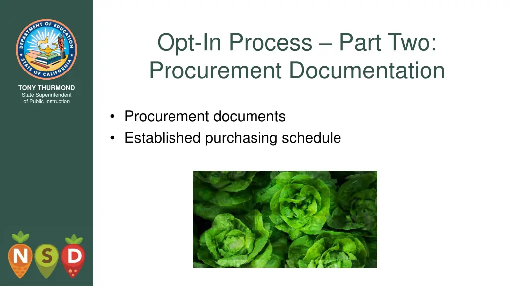 opt in process part two procurement documentation