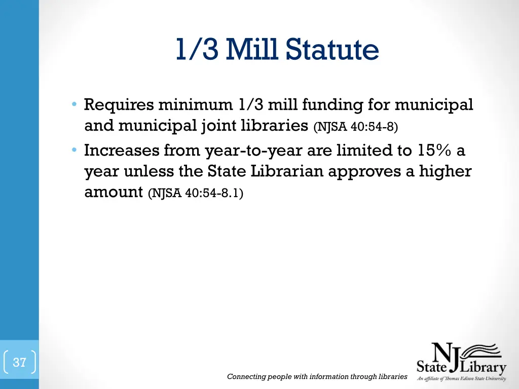 1 3 mill statute