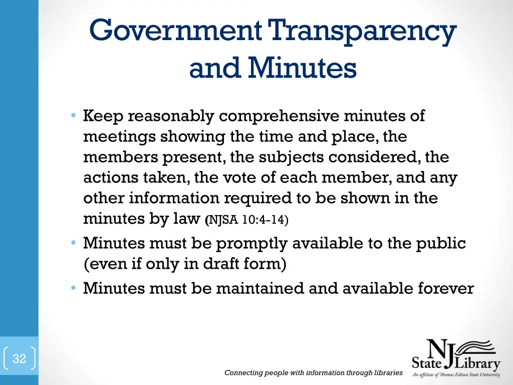 government transparency and minutes