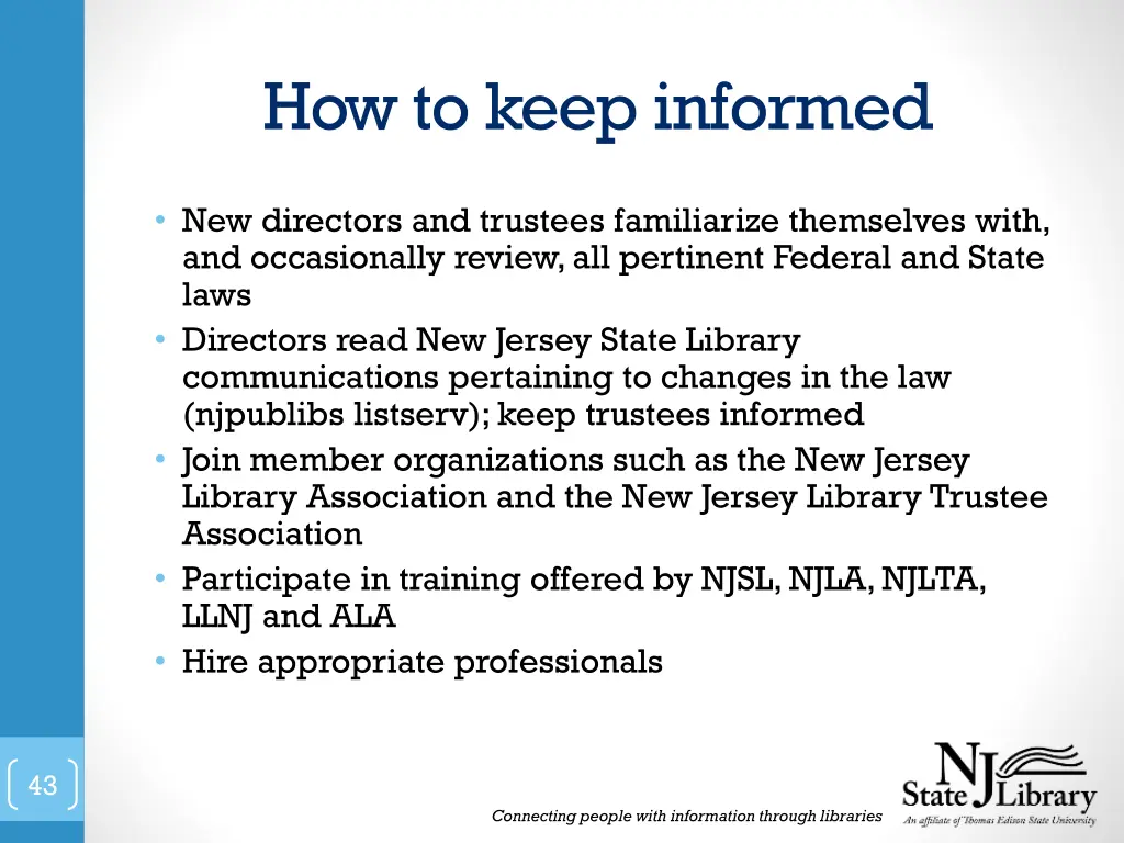 how to keep informed