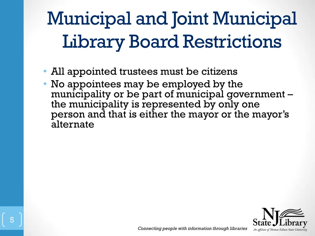 municipal and joint municipal library board 1
