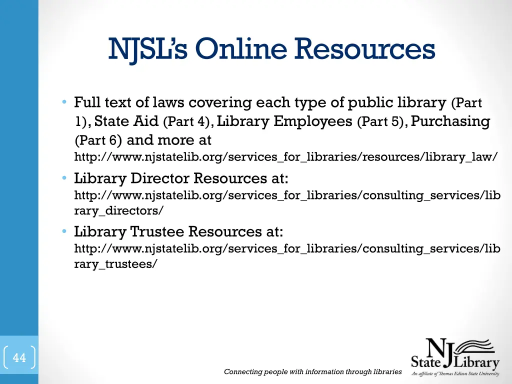 njsl s online resources