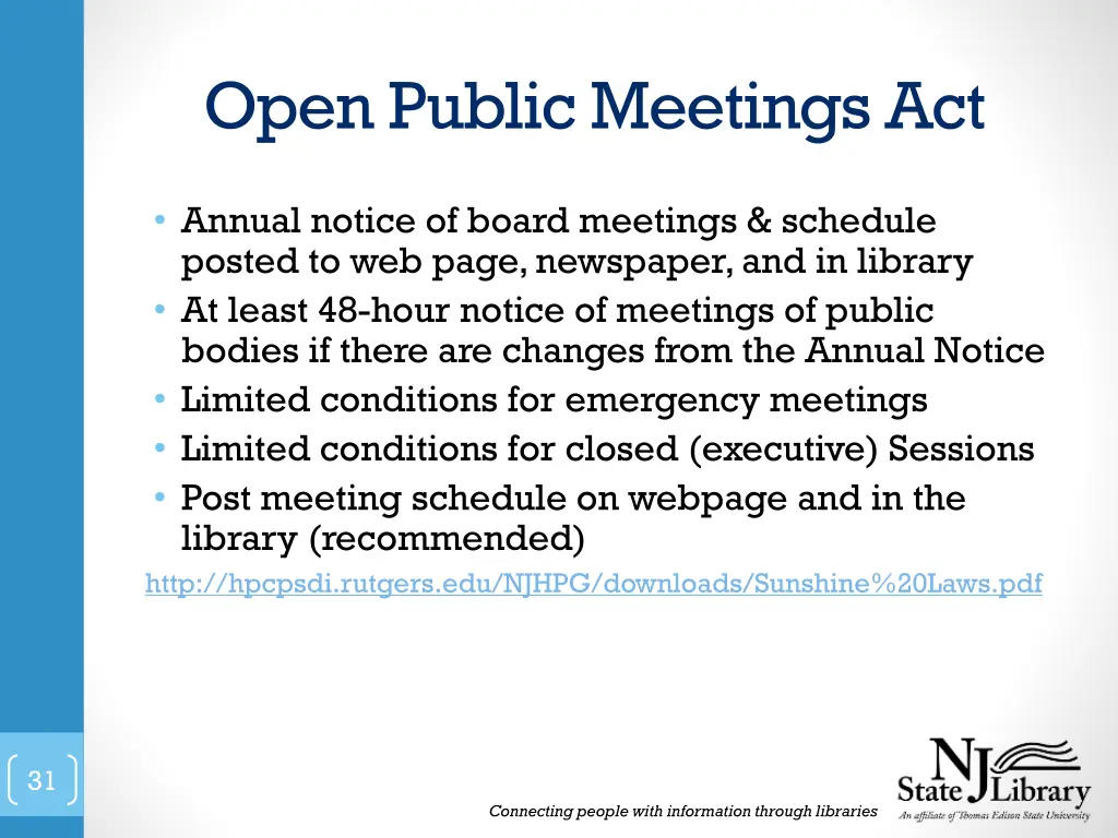 open public meetings act