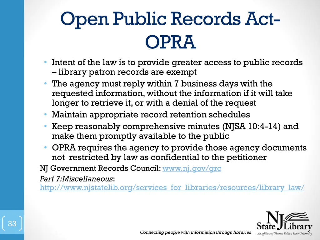 open public records act opra intent