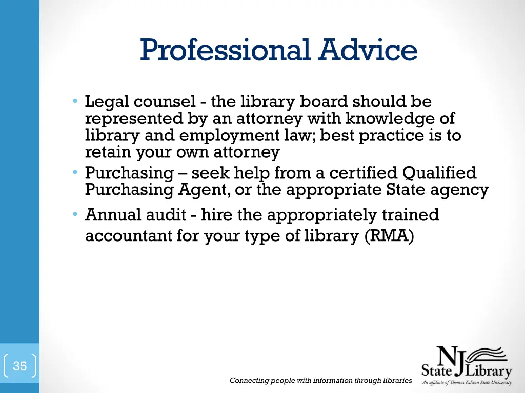 professional advice