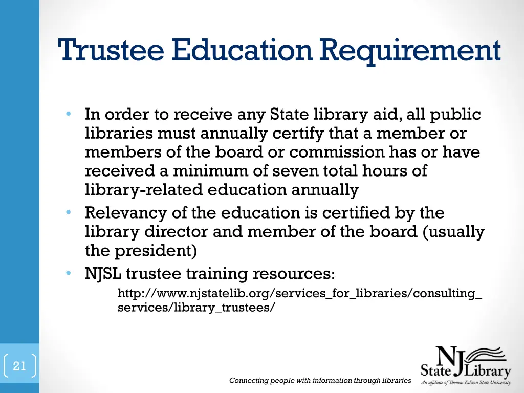 trustee education requirement