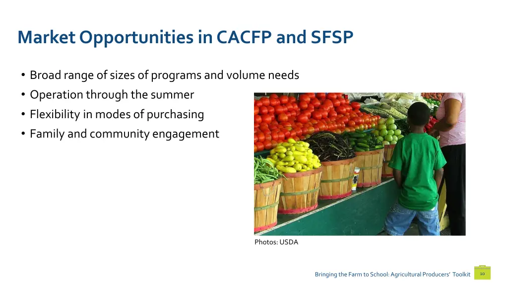 market opportunities in cacfp and sfsp