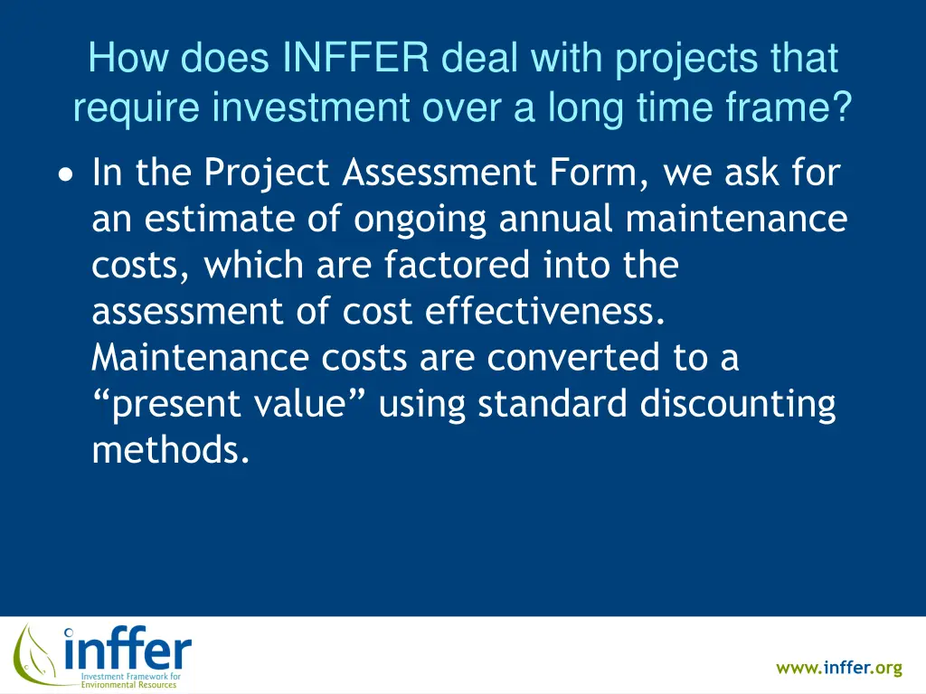how does inffer deal with projects that require