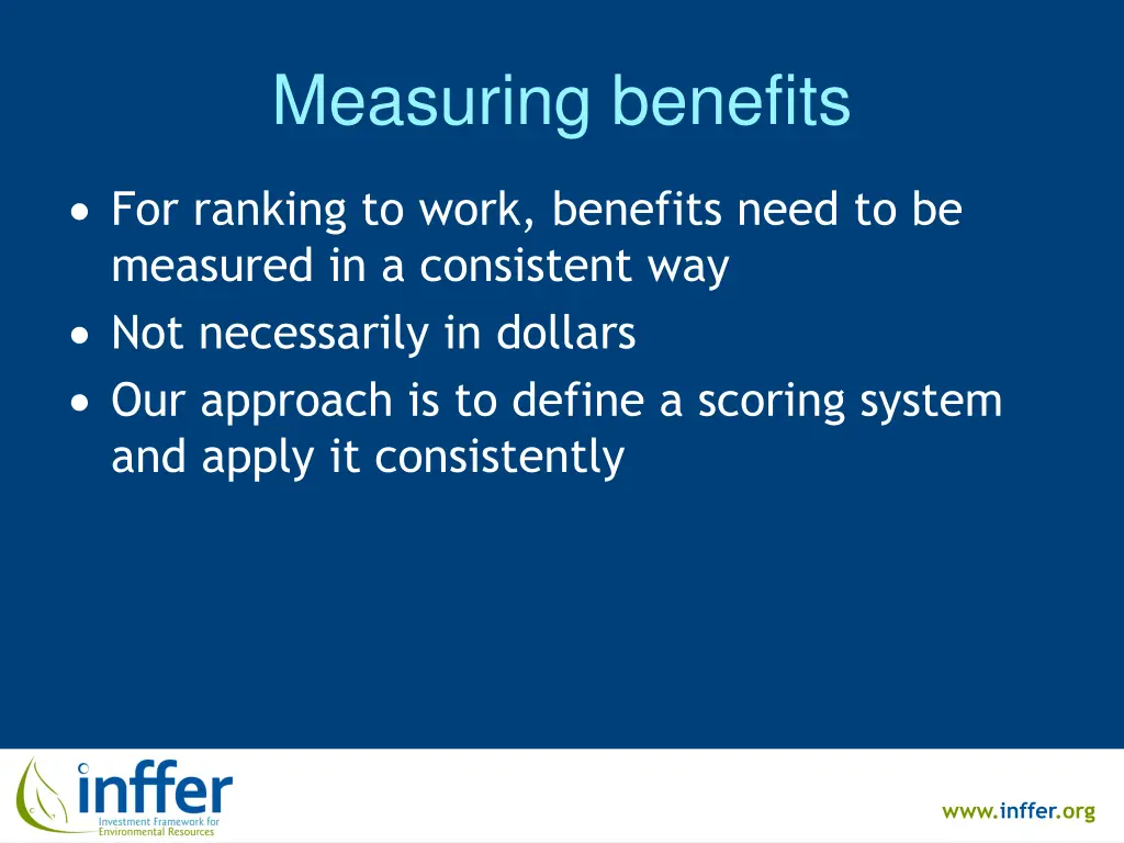 measuring benefits