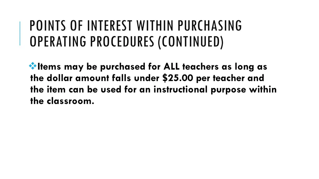 points of interest within purchasing operating 1