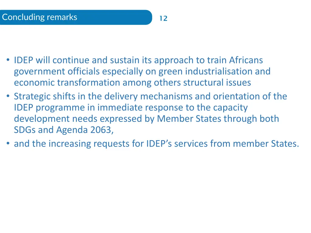 concluding remarks