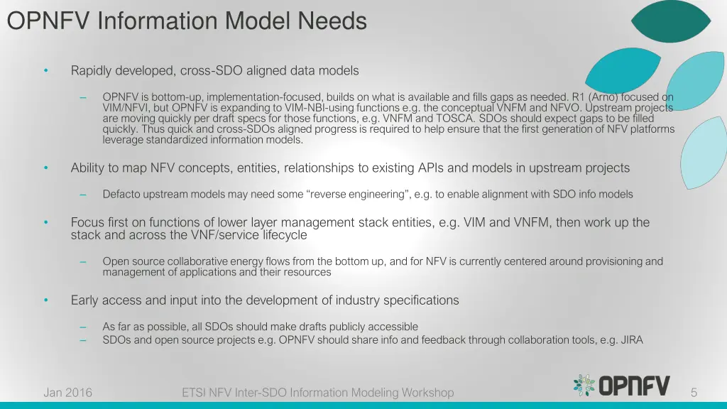 opnfv information model needs