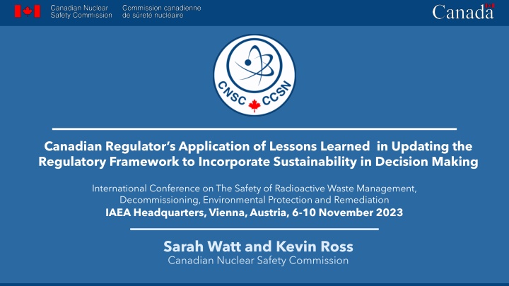 canadian regulator s application of lessons