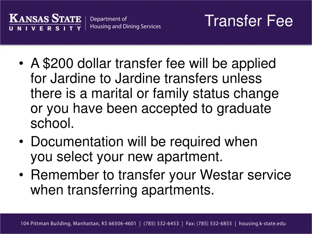 transfer fee