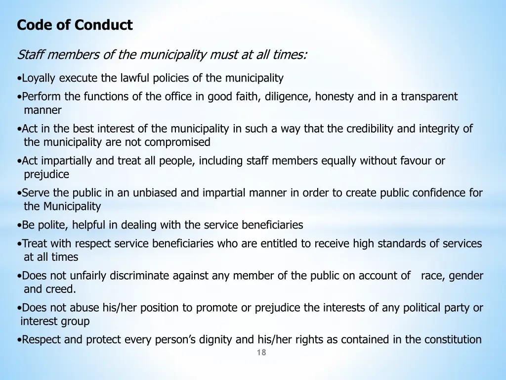 code of conduct
