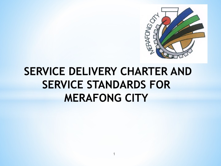 service delivery charter and service standards