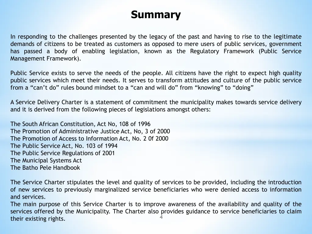 summary