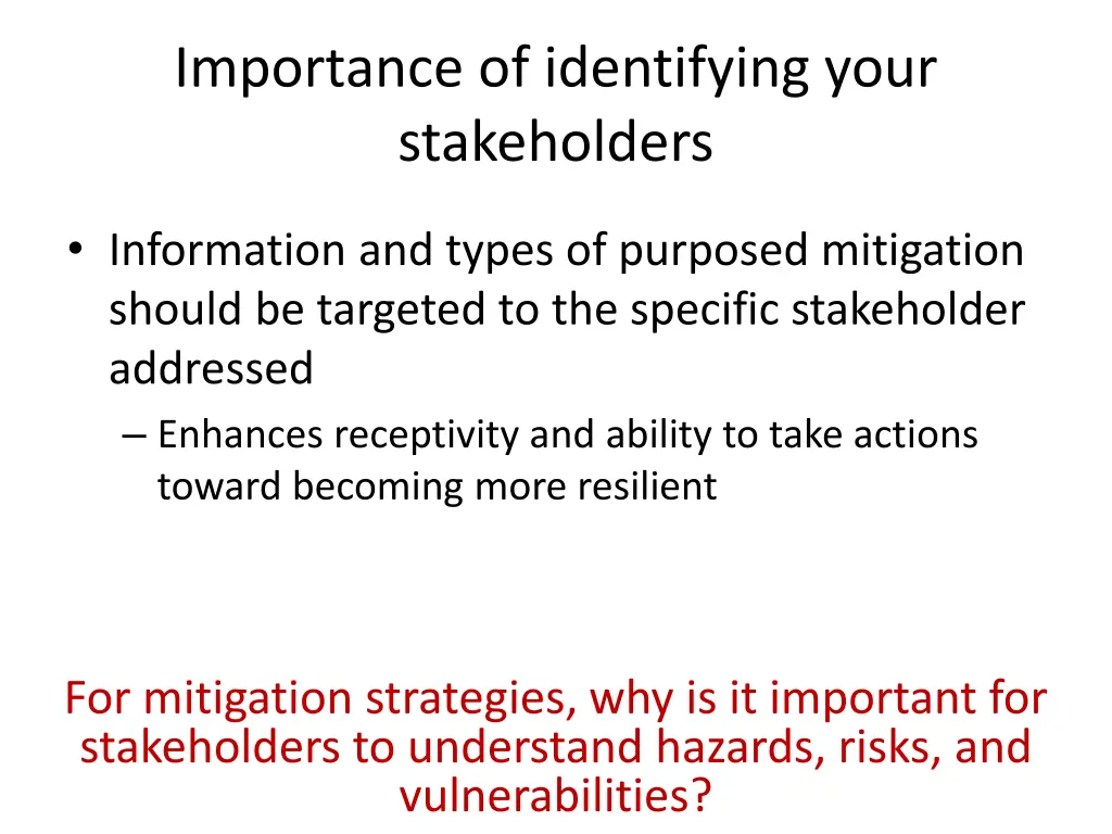 importance of identifying your stakeholders