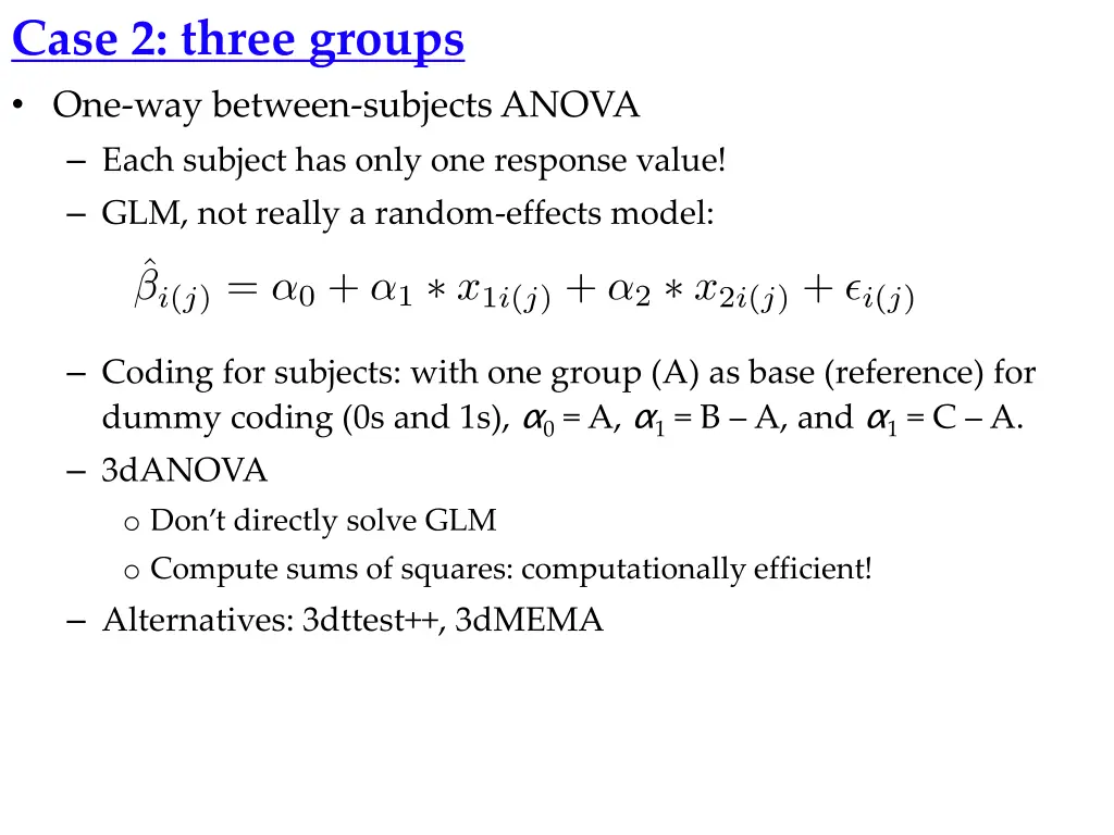 case 2 three groups one way between subjects