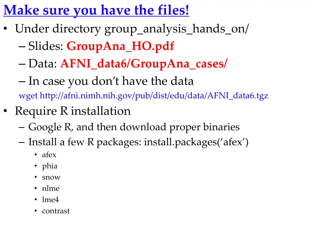 make sure you have the files under directory