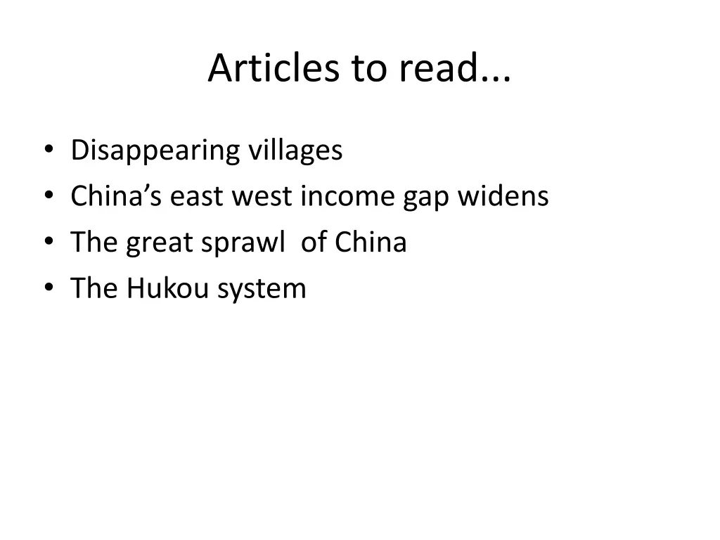 articles to read