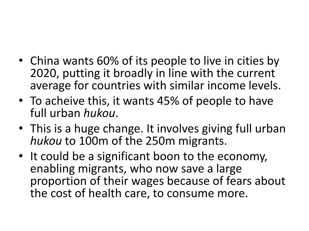 china wants 60 of its people to live in cities