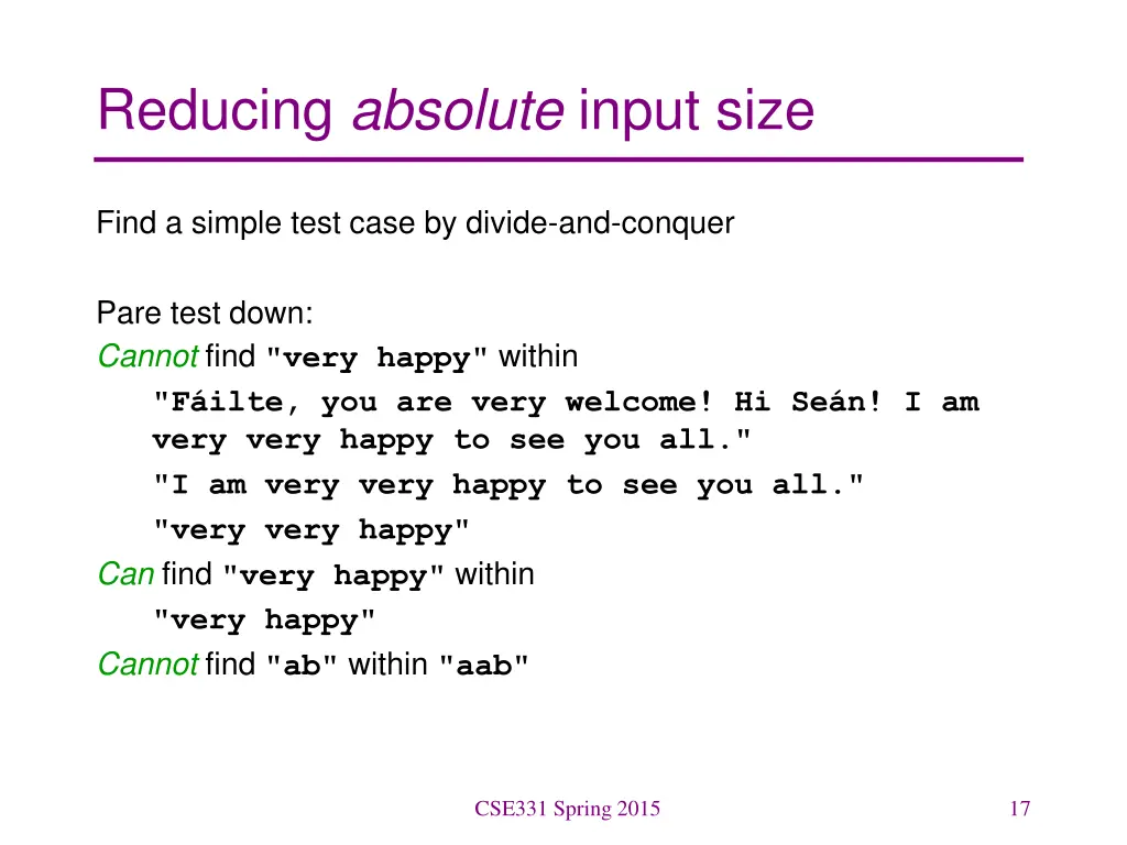 reducing absolute input size