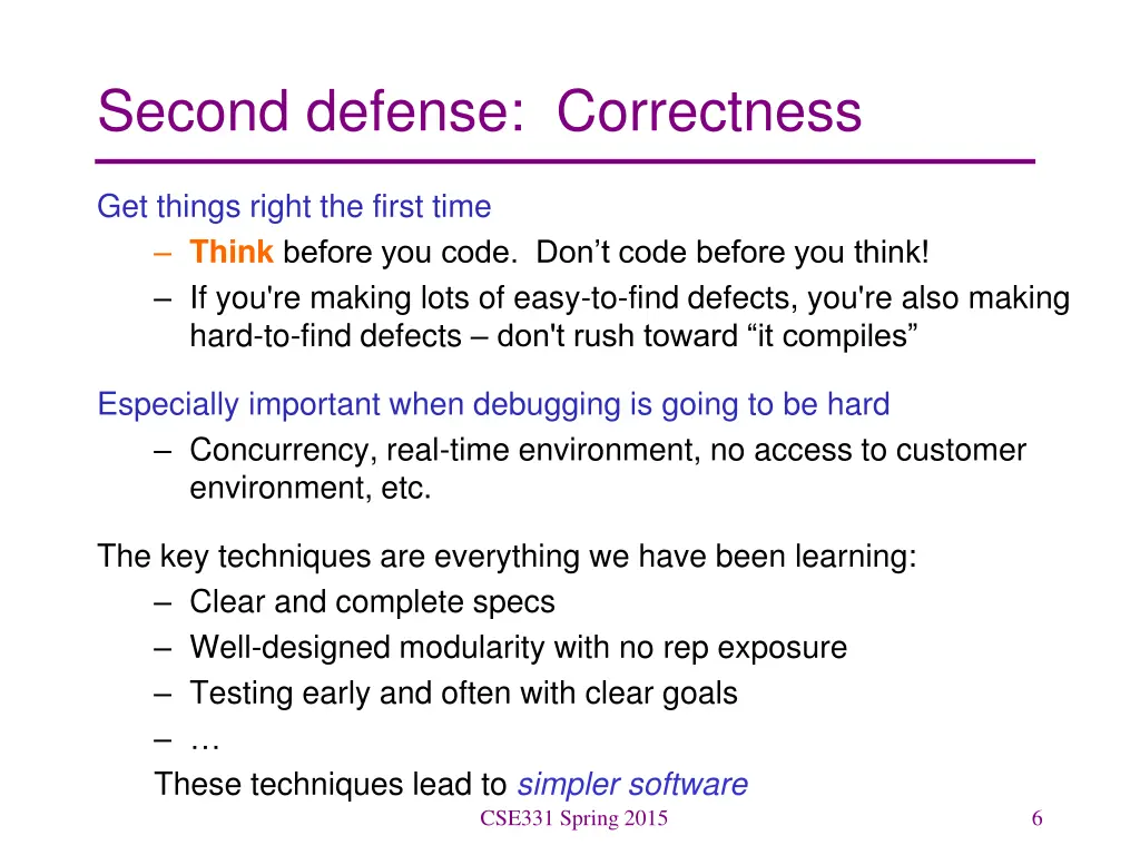 second defense correctness