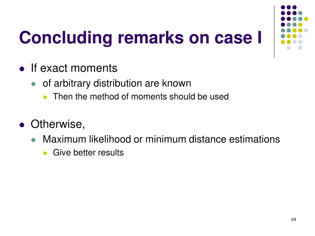 concluding remarks on case i