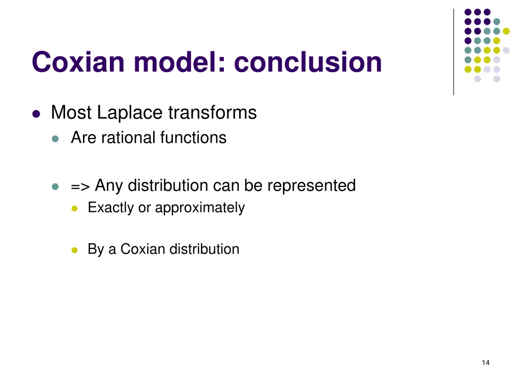 coxian model conclusion