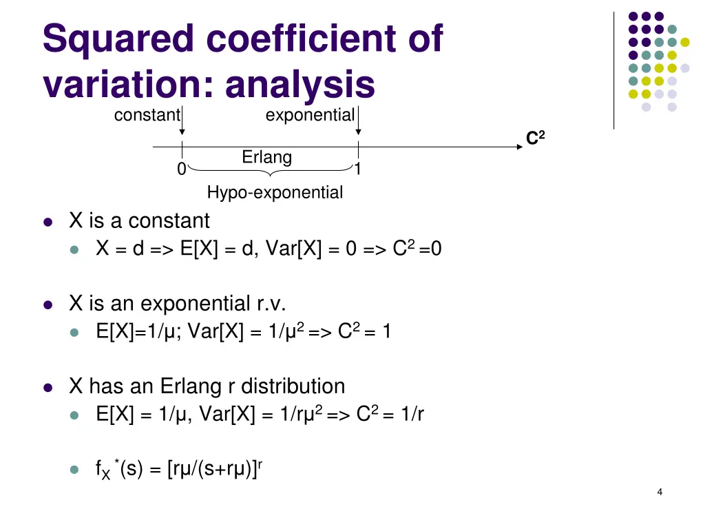 squared coefficient of variation analysis constant