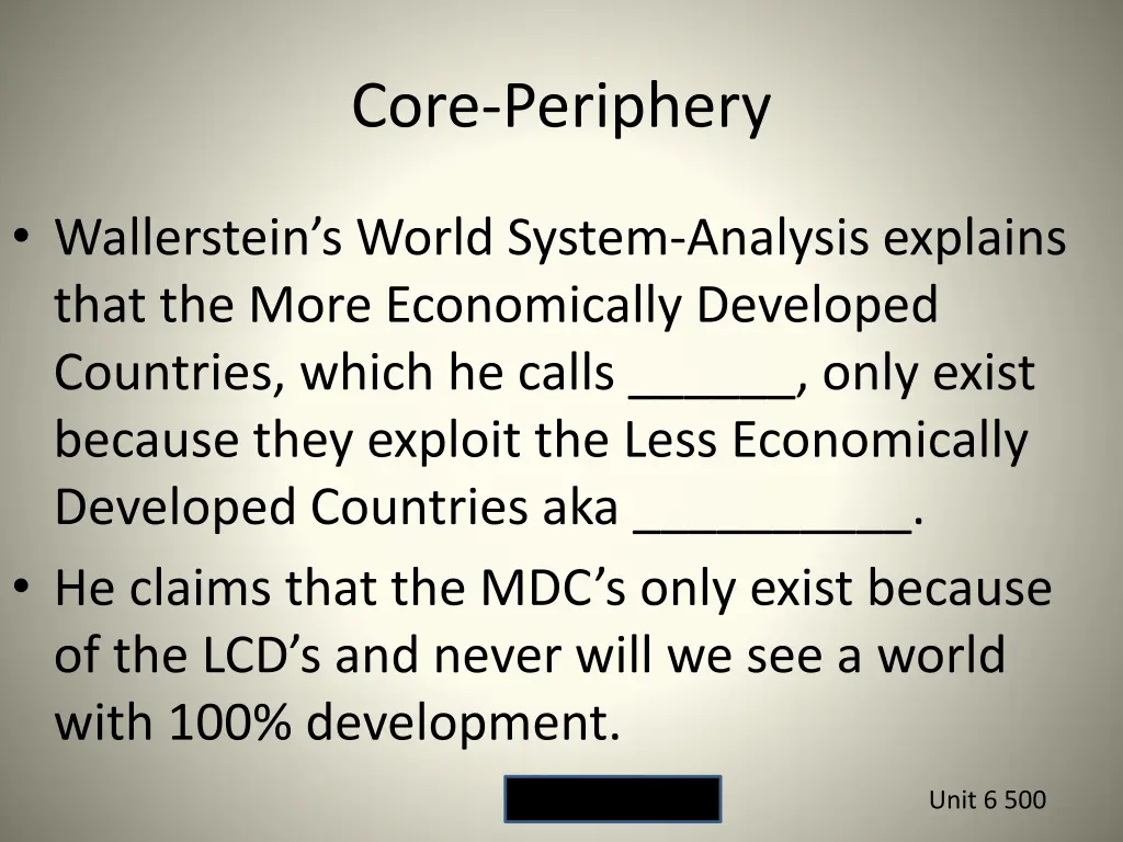 core periphery