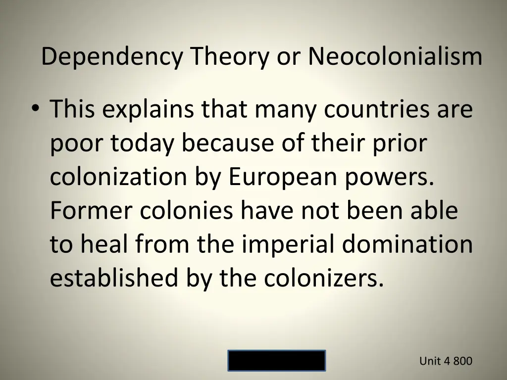 dependency theory or neocolonialism