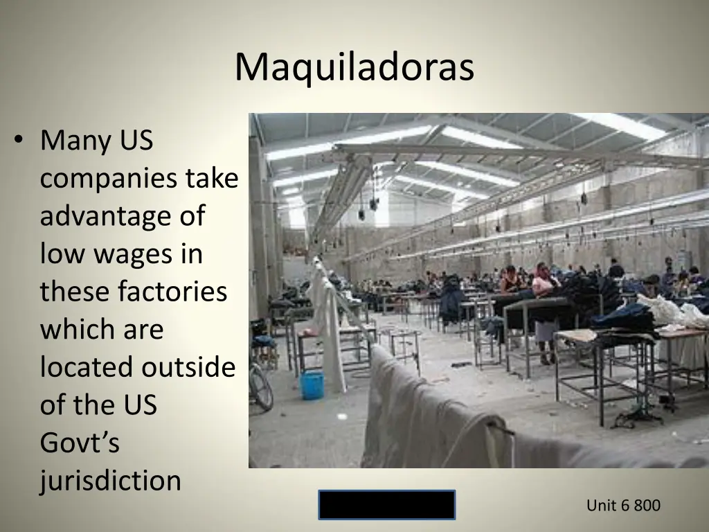 maquiladoras