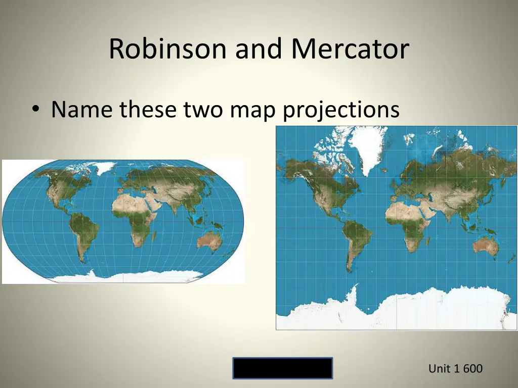 robinson and mercator