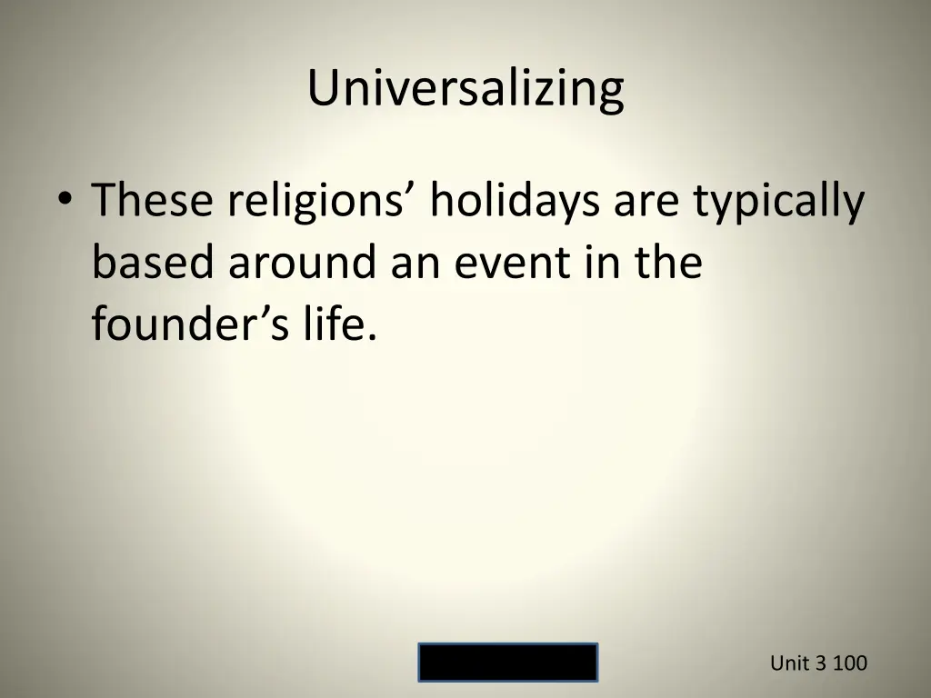 universalizing
