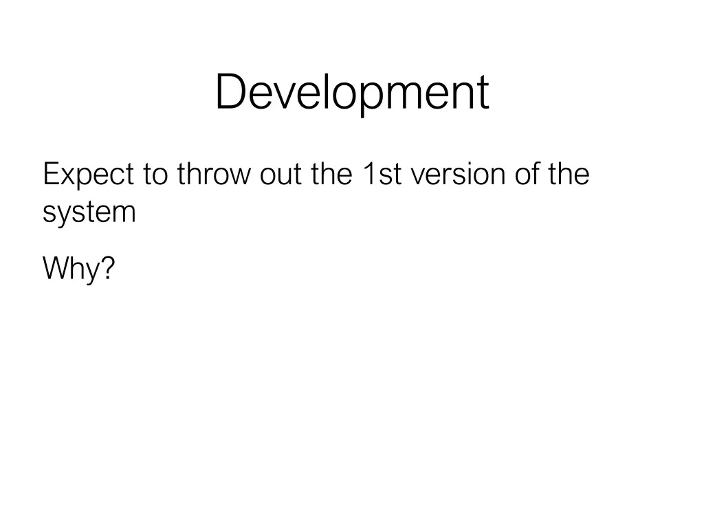 development