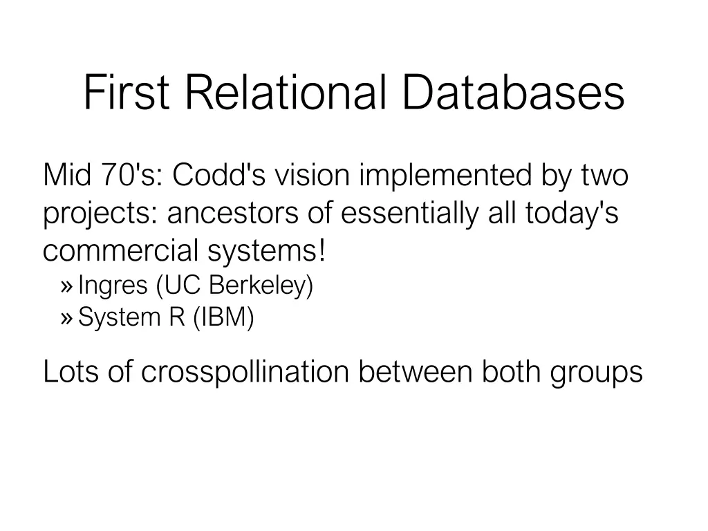 first relational databases