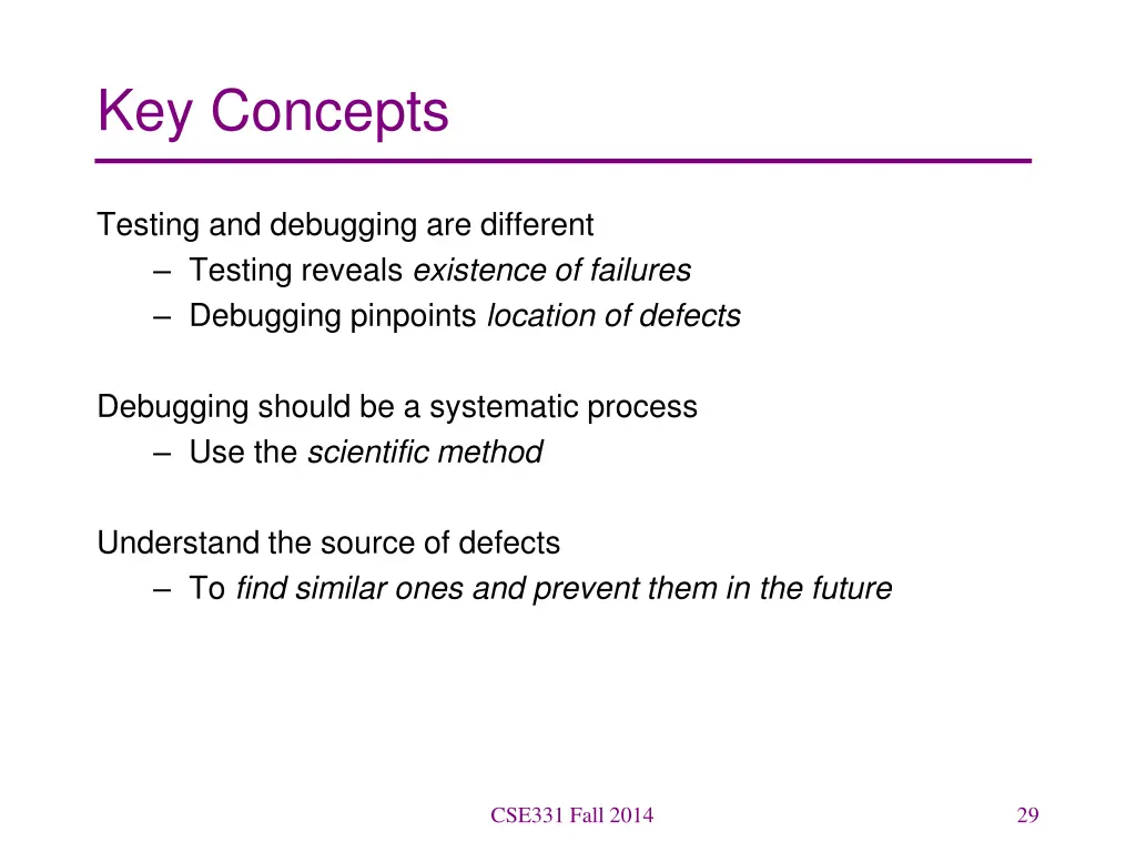 key concepts