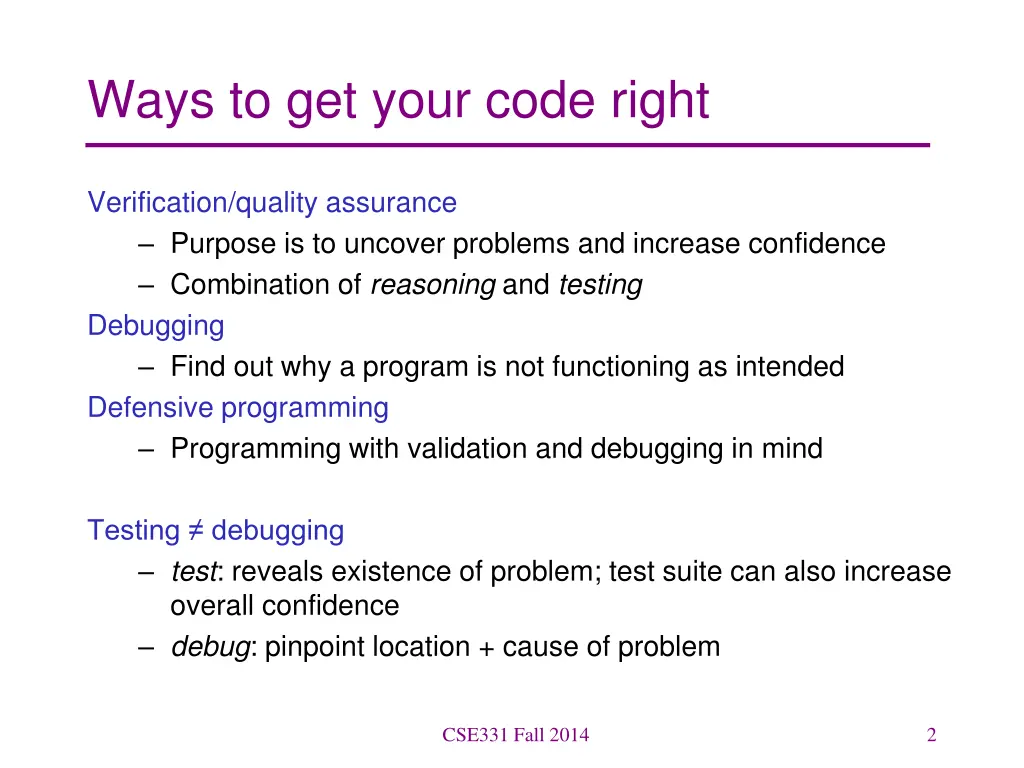 ways to get your code right