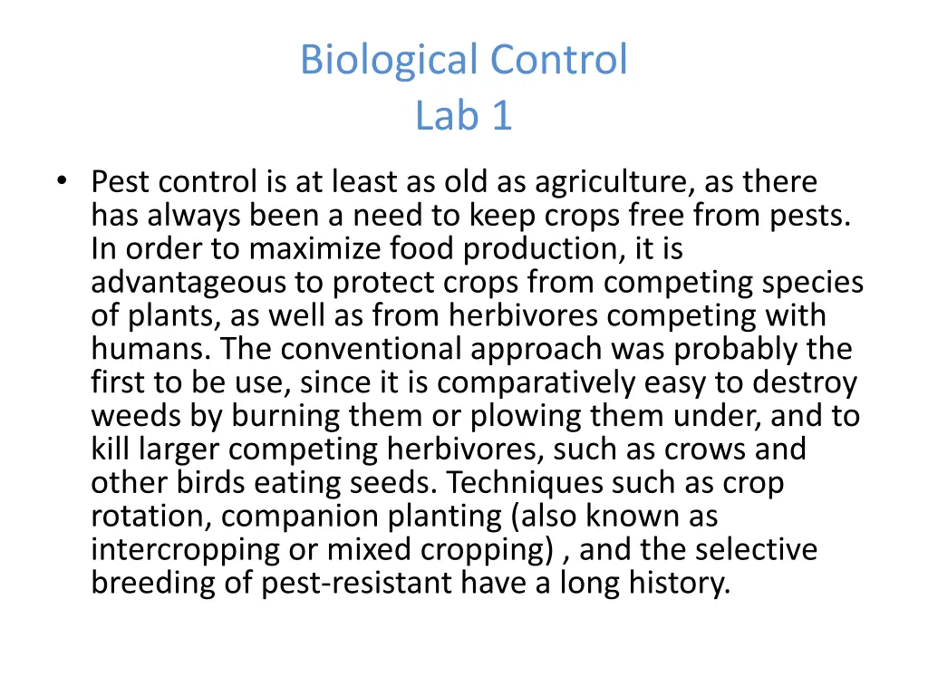 biological control lab 1 2