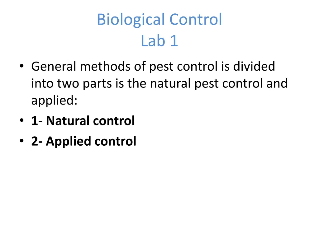 biological control lab 1 3