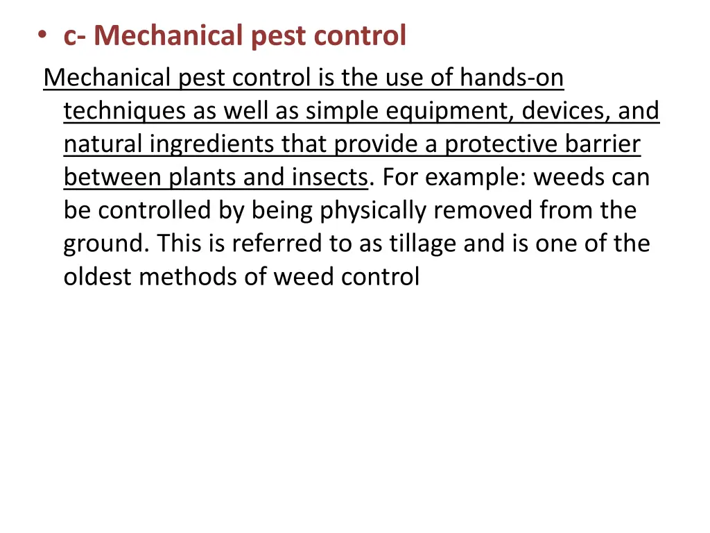 c mechanical pest control mechanical pest control