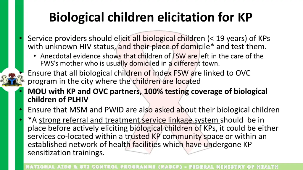 biological children elicitation for kp