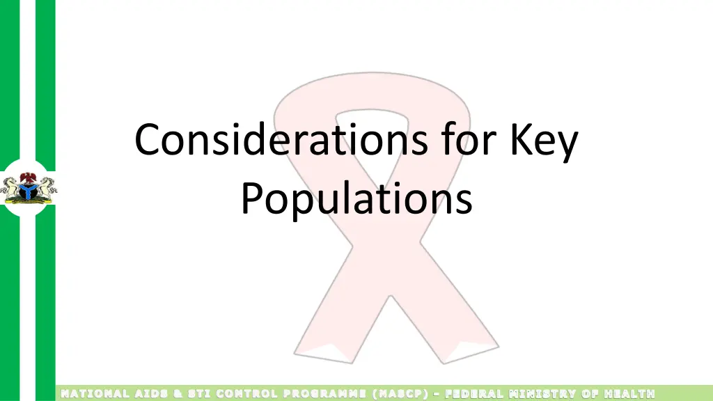considerations for key populations