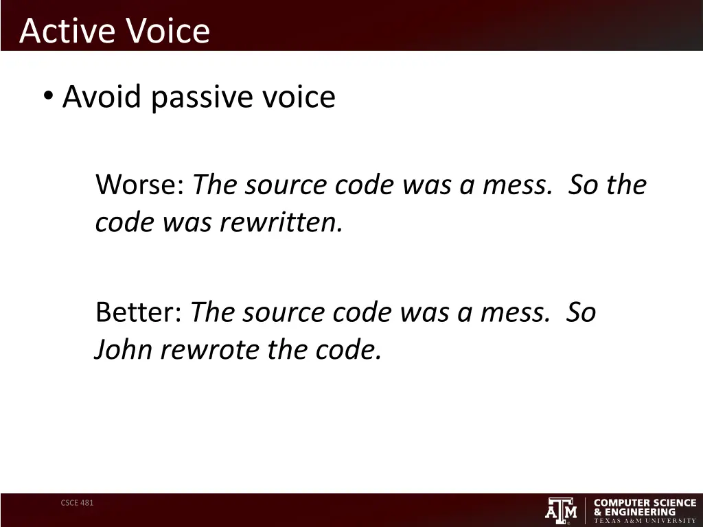 active voice