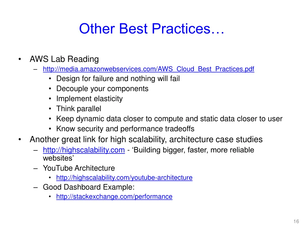 other best practices